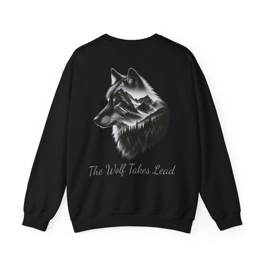 "Call to the Mountains"  Wolf graphic sweater (unisex)